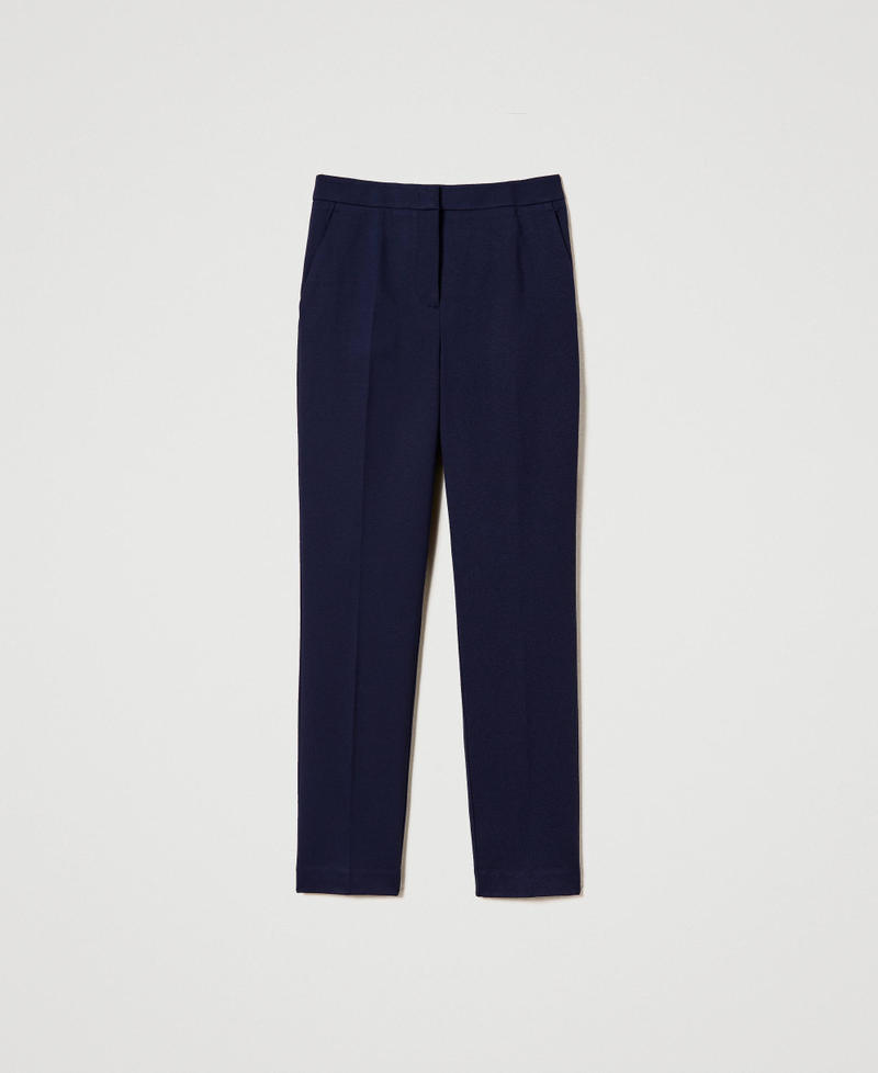 Cigarette trousers with permanent crease