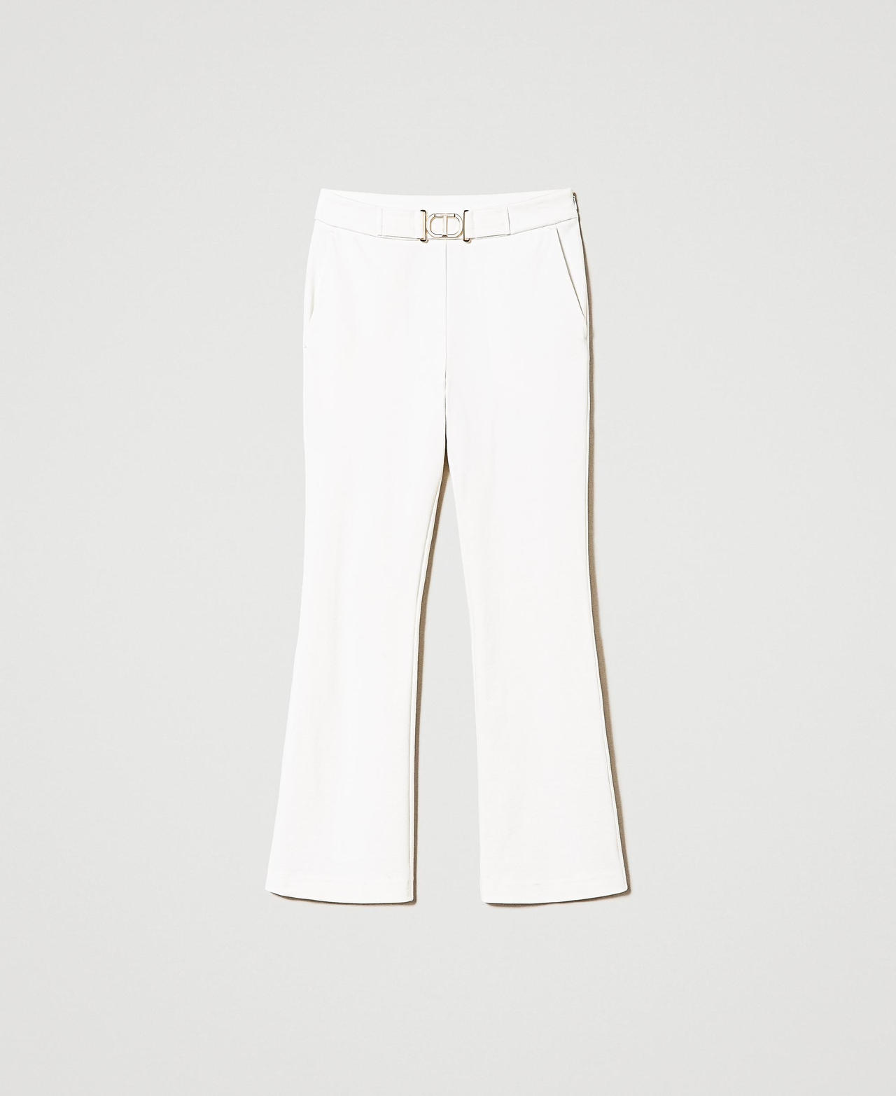 Pantalon évasé avec boucle Oval T