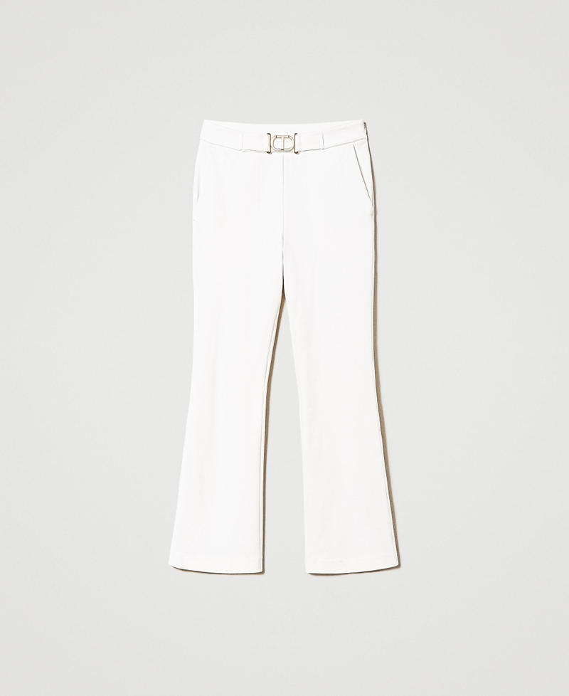 Flared trousers with Oval T buckle