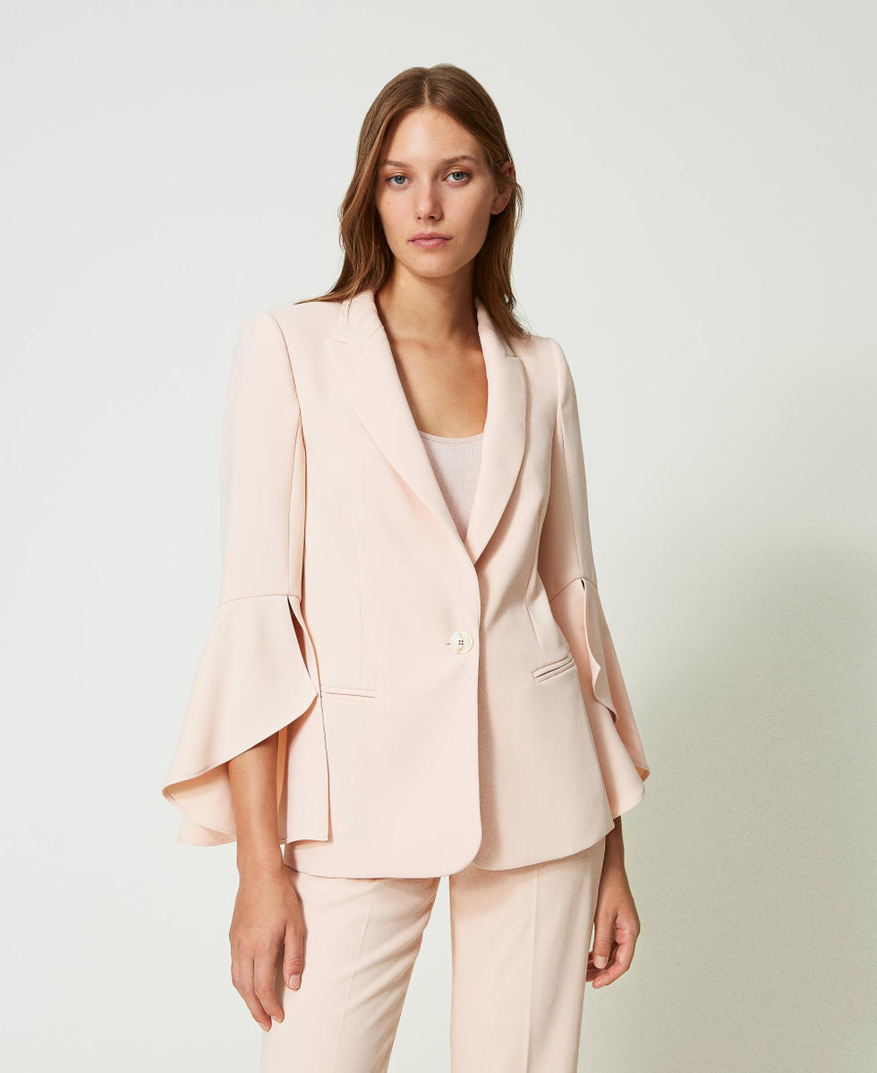 Cady cr&ecirc;pe blazer Cupcake Pink Woman 241TP2290_00178_02