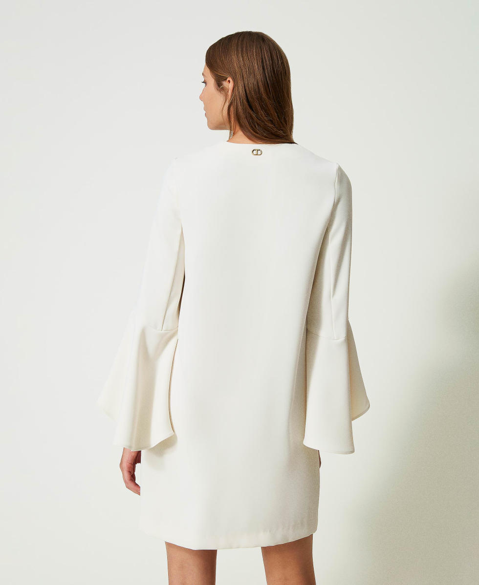 Short cady cr&ecirc;pe dress White Snow Woman 241TP2292_00282_07