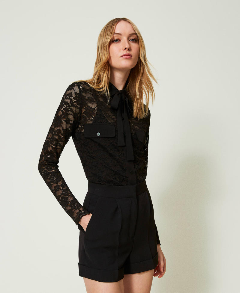 Chemise en dentelle macramé