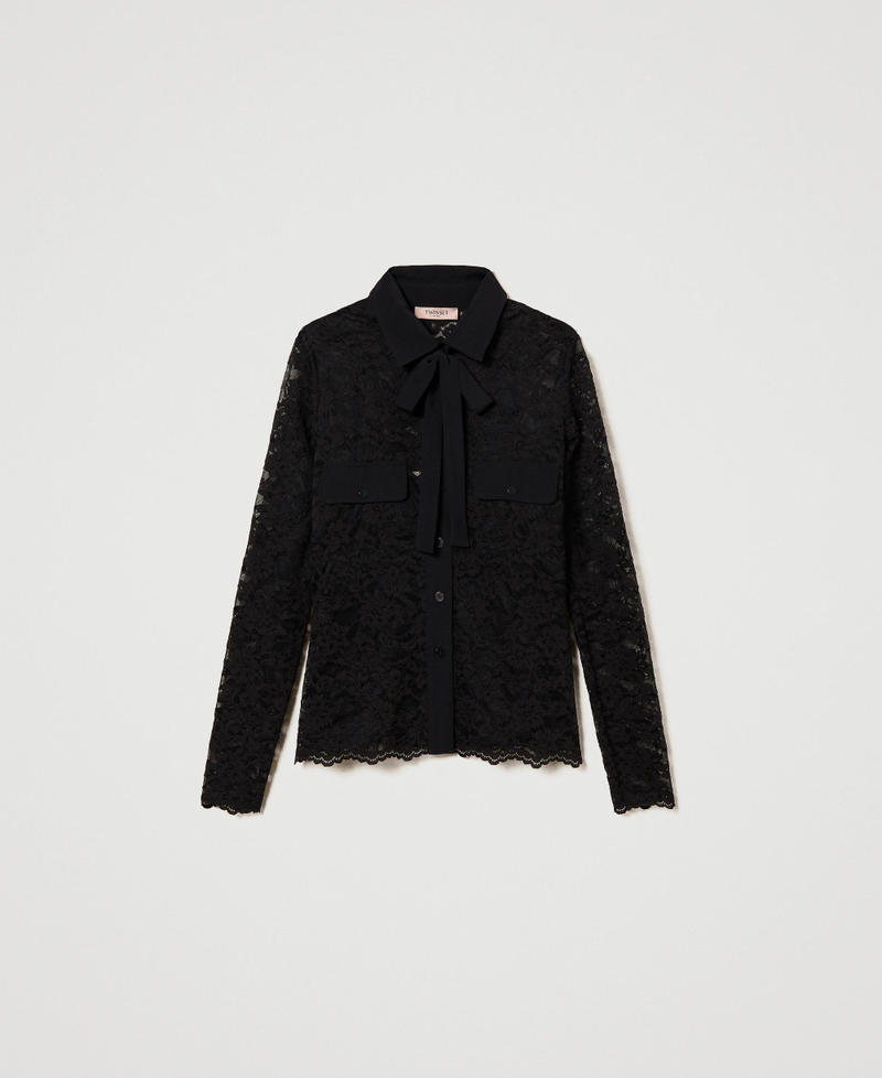 Chemise en dentelle macramé