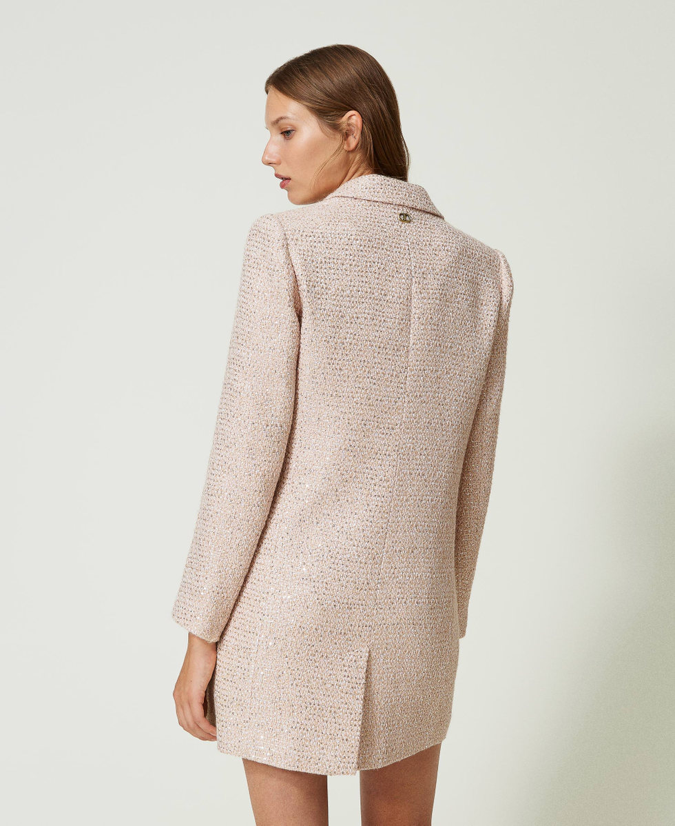 Lurex boucl&eacute; coat Boucl&eacute;' Cupcake Pink Woman 241TP2420_11310_04