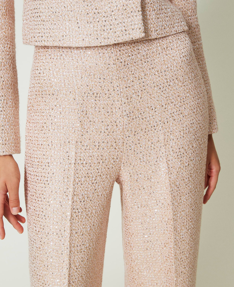 Lurex bouclé trousers