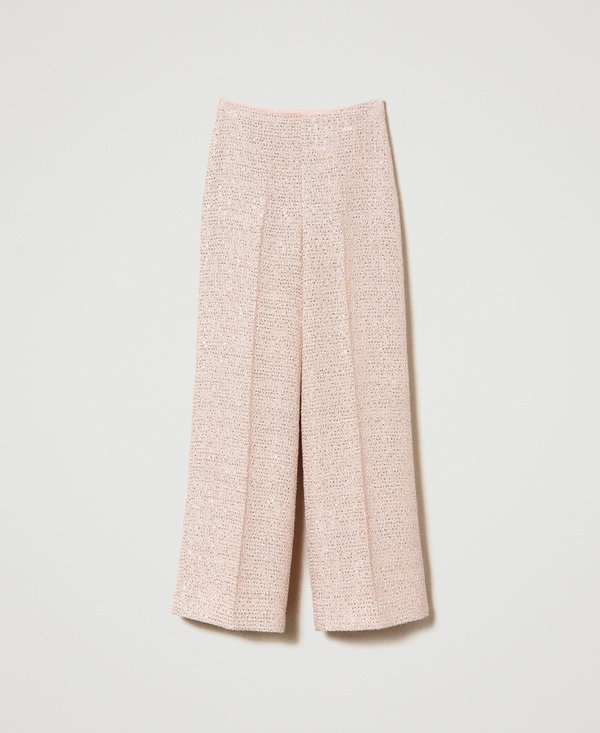 Pantaloni in bouclé lurex