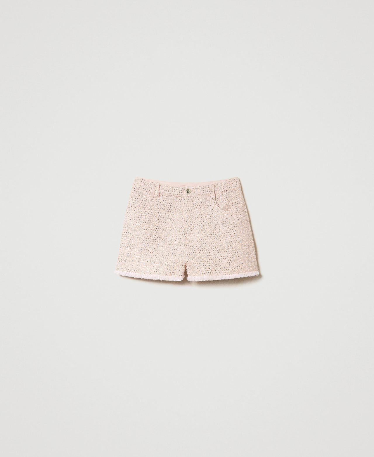 Lurex bouclé shorts