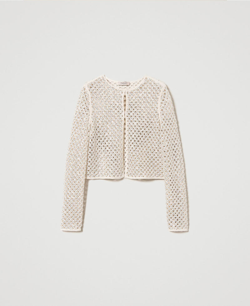 Mesh jacket with embroidery