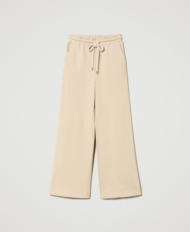 Pantaloni wide leg in felpa