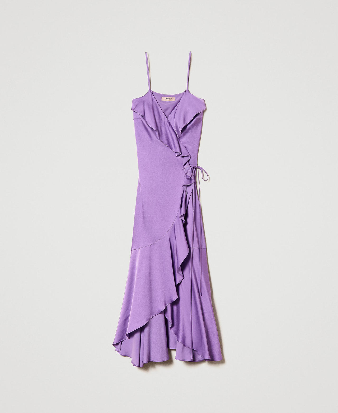 Robe midi en satin