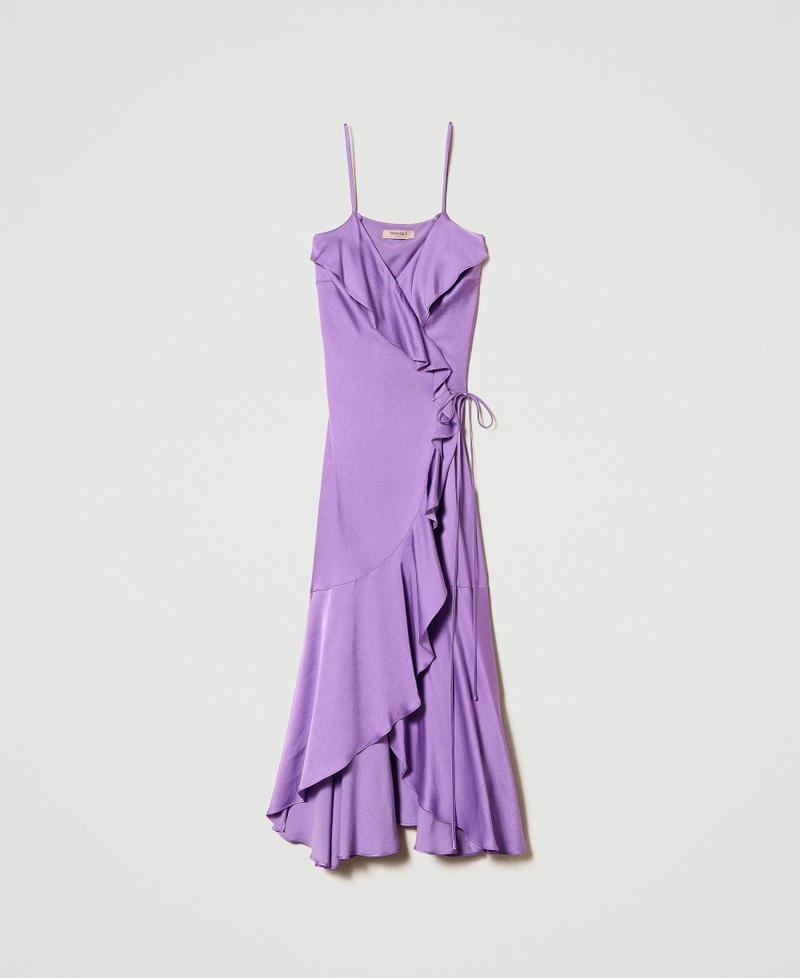 Robe midi en satin