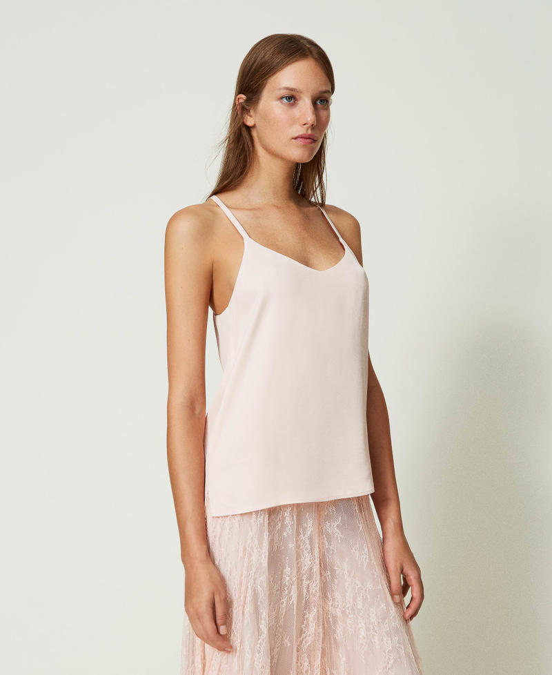 Top avec bretelles en satin