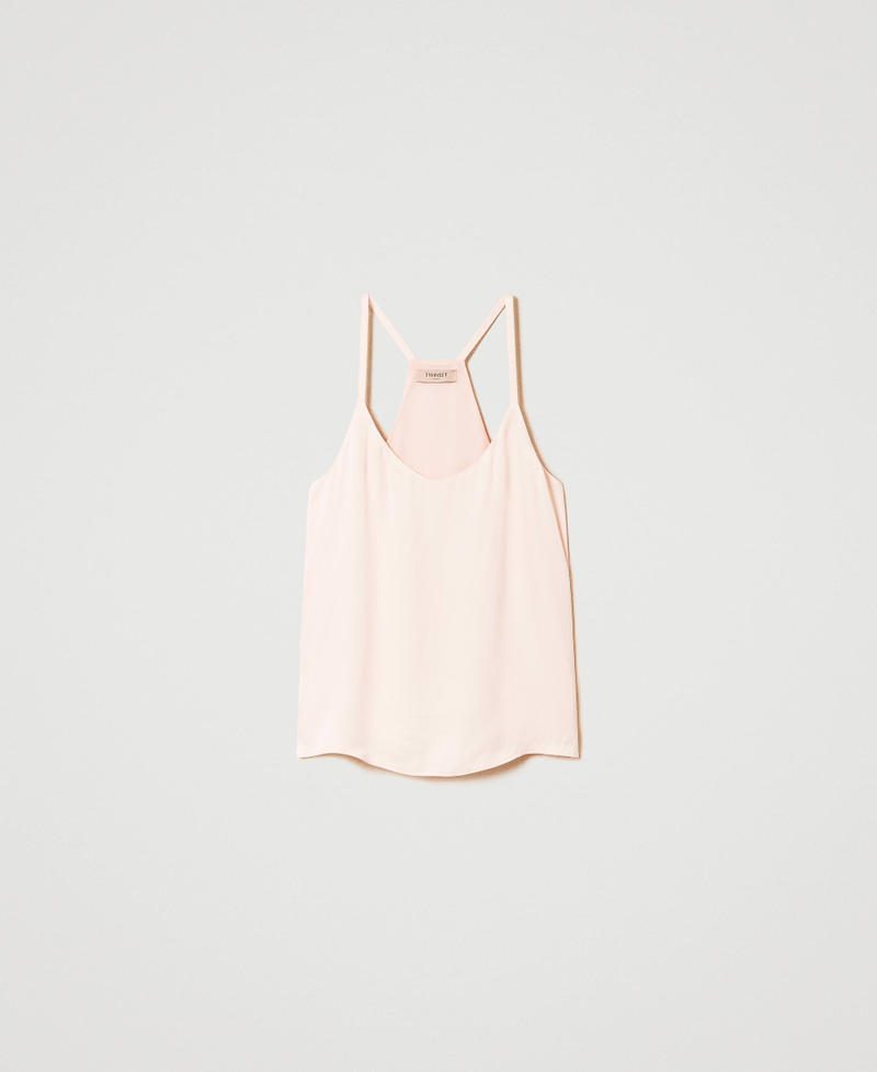 Top avec bretelles en satin