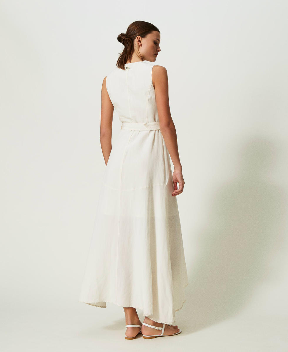 White linen best sale blend dress