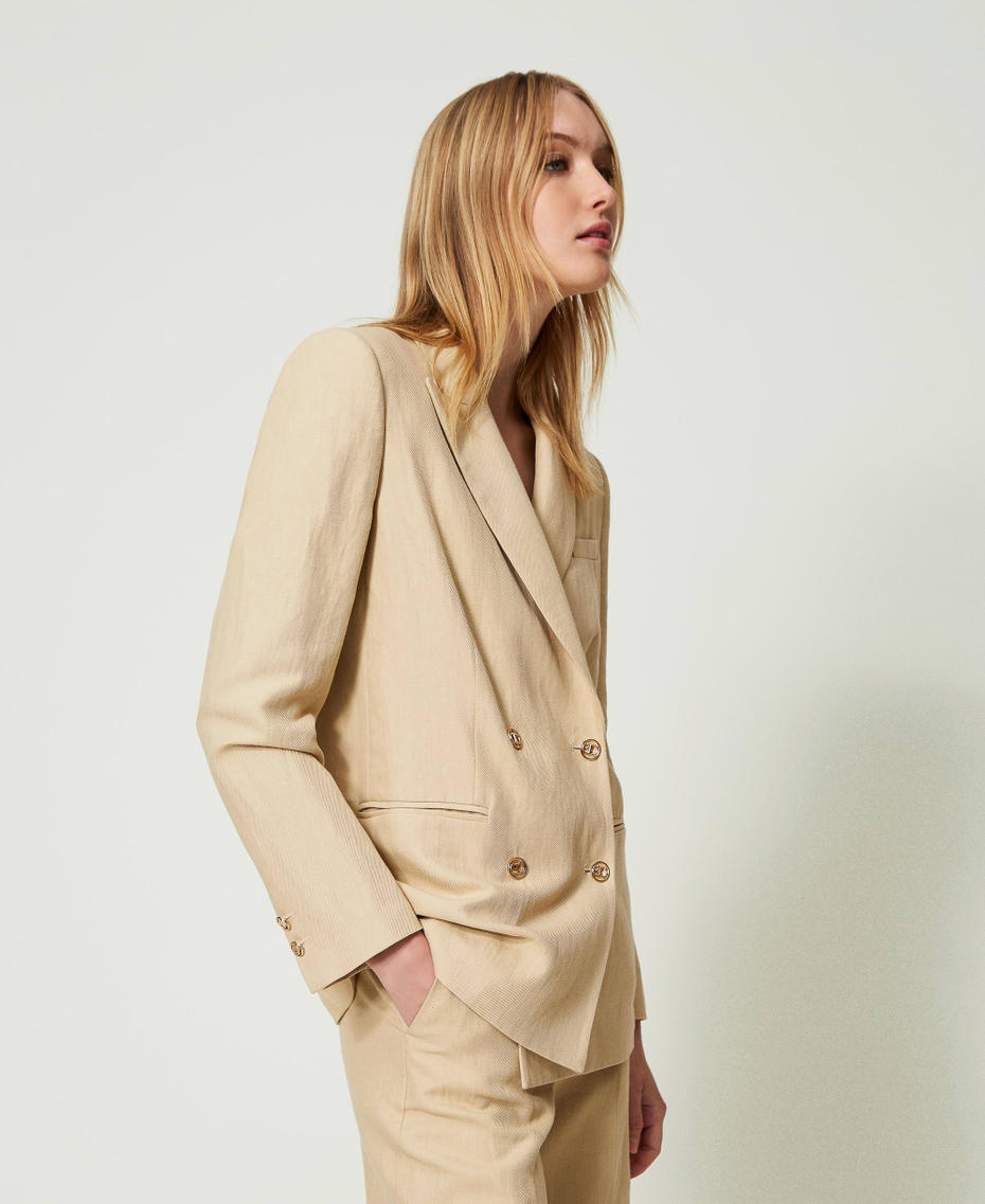 Blazer en sergé de lin