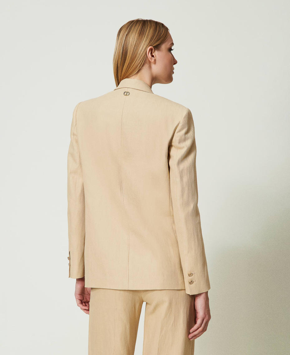 Blazer en sergé de lin