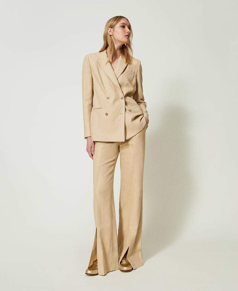 Blazer en sergé de lin
