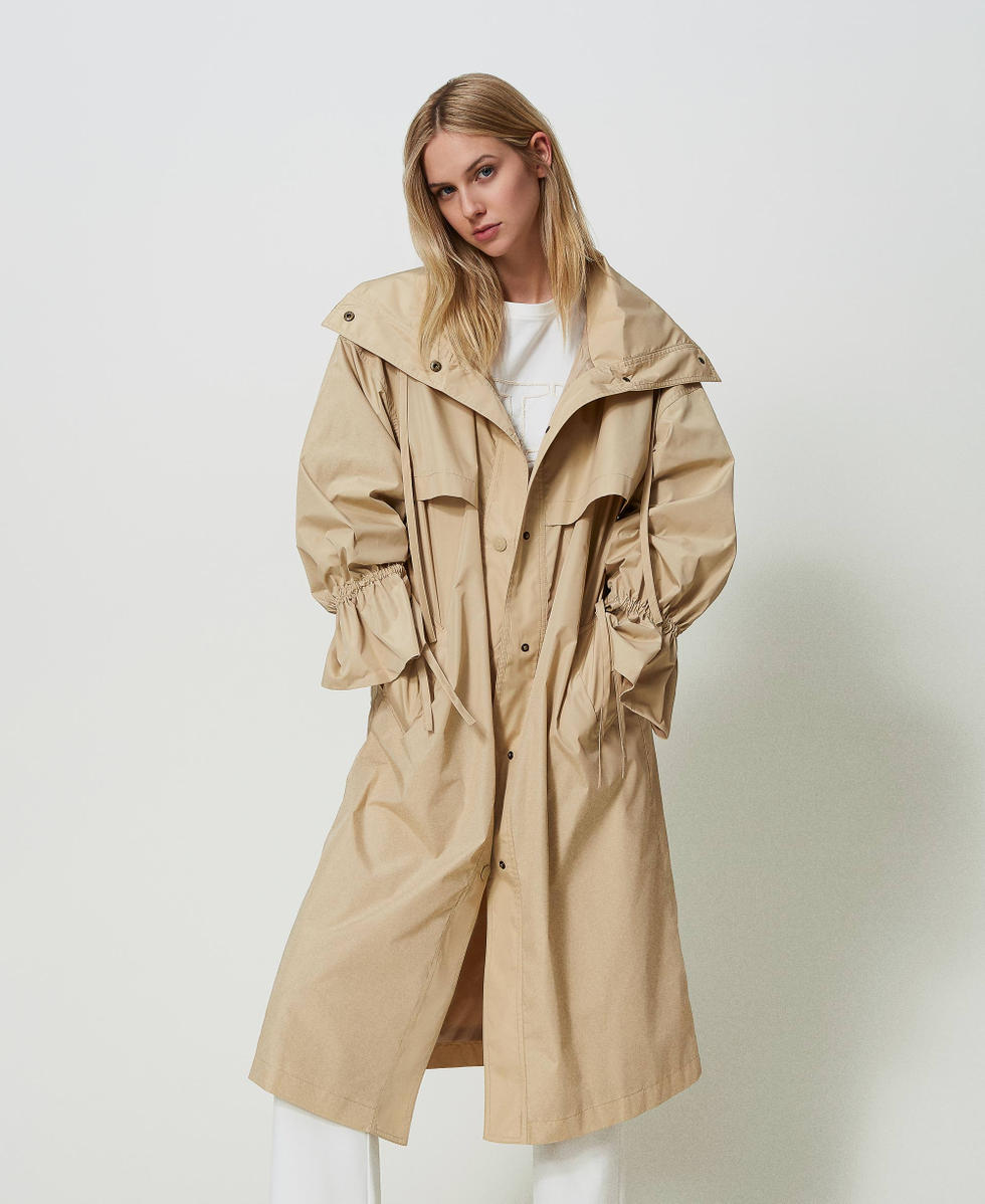Taffeta trench coat store