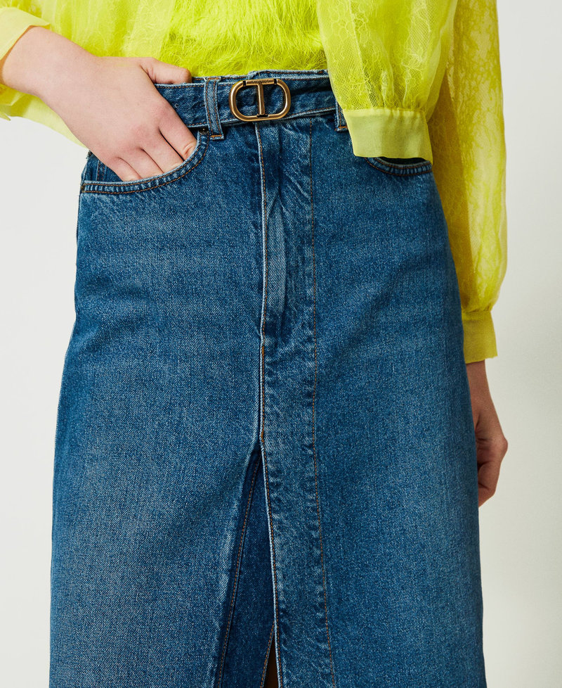 Midi denim skirt