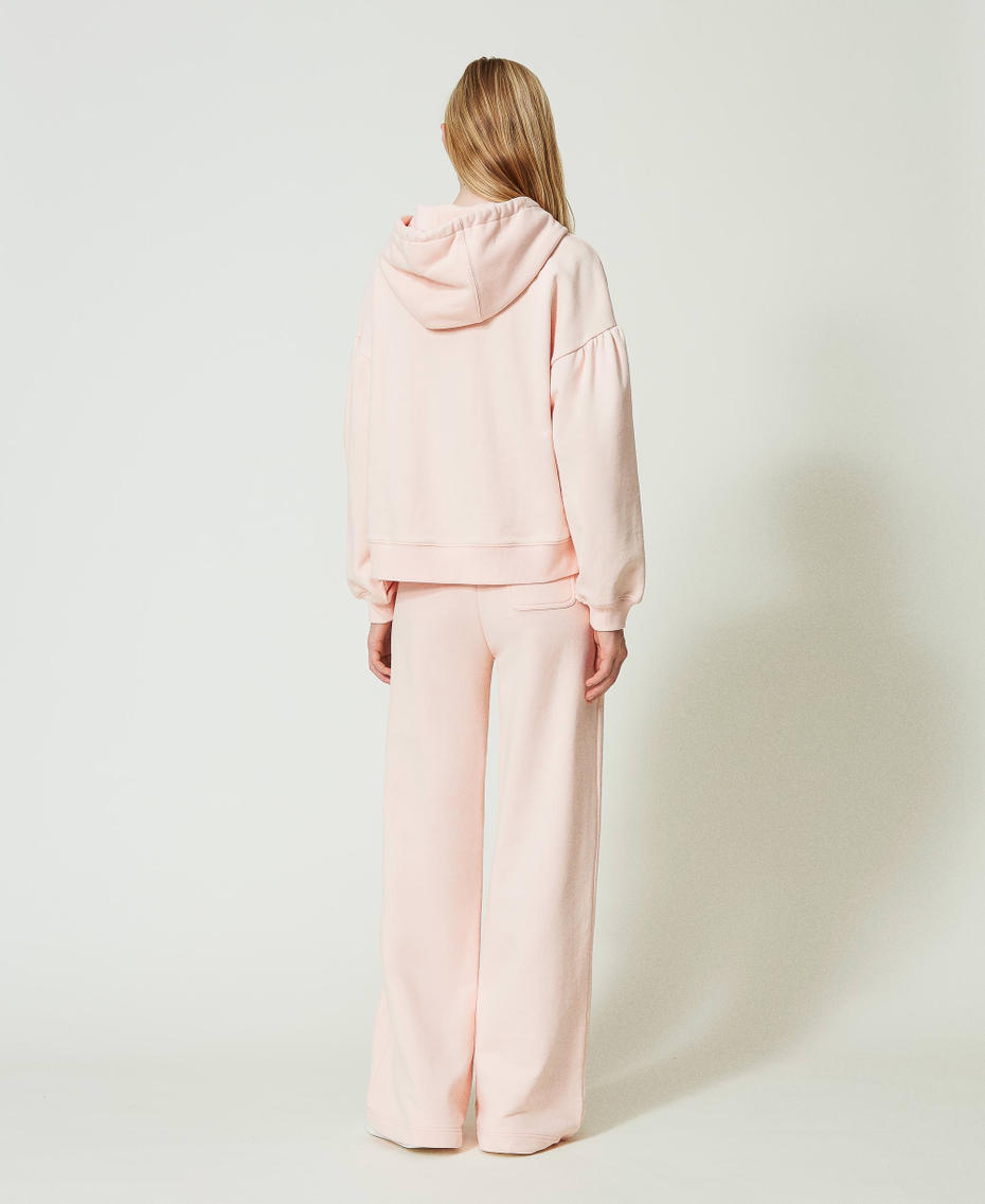 Logo hoodie and wide leg trouser set Cupcake Pink Woman 241TP2672_00178_03