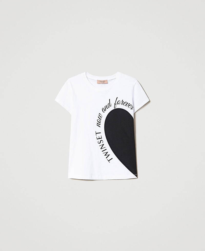 T-shirt avec imprimé cœur