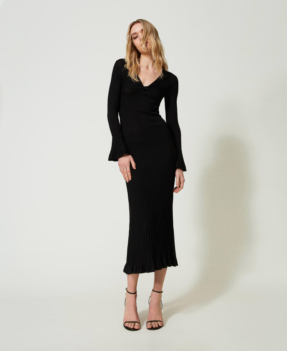 Vestito a costine lungo on sale