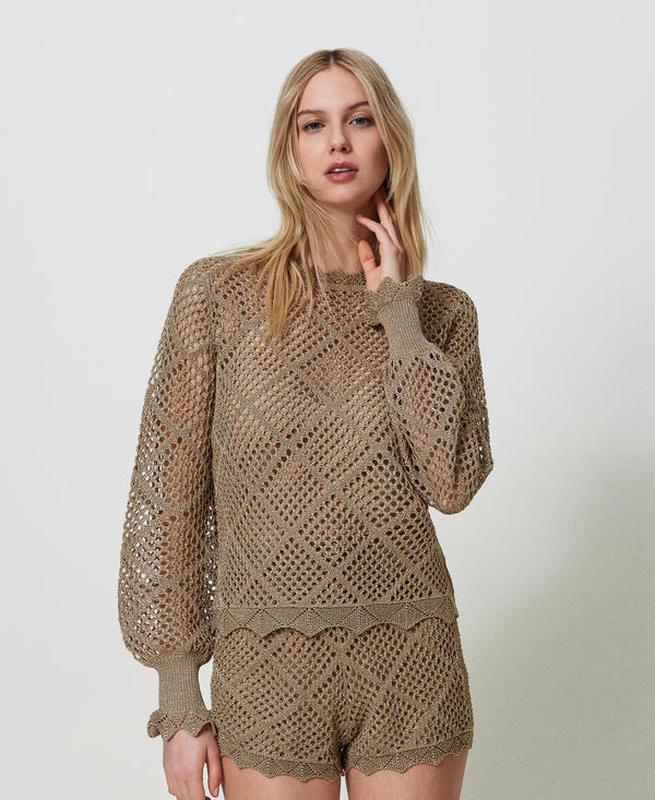 Pull regular en filet lurex
