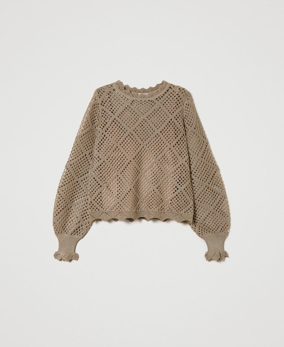 Regular lurex mesh jumper