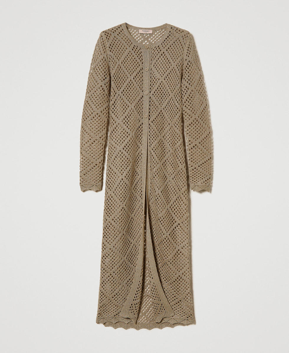 Long mesh cardigan deals