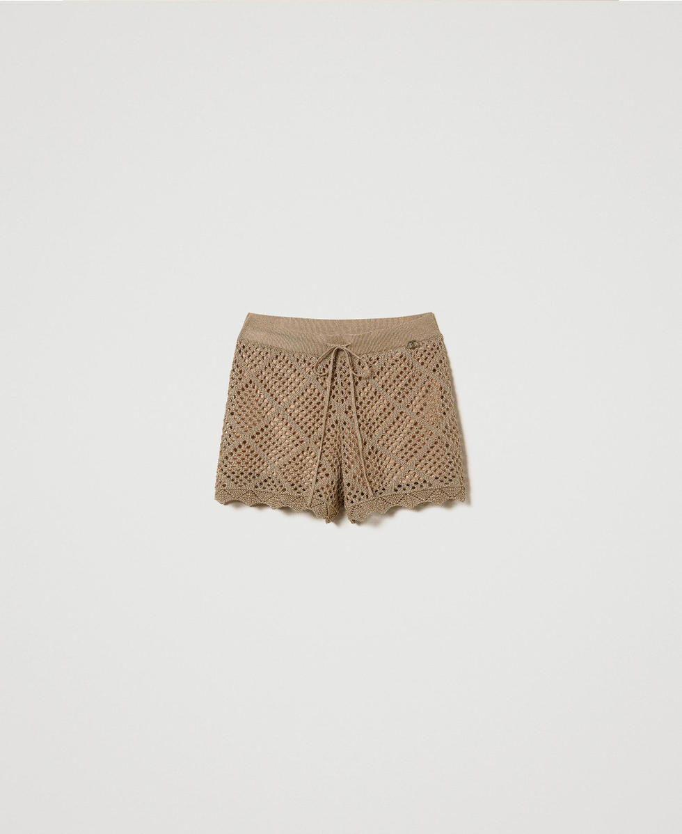 Short en maille filet et lurex
