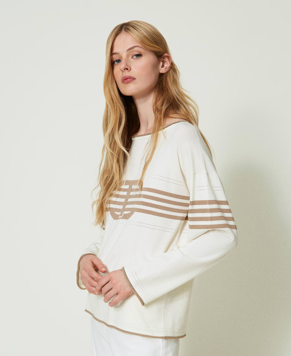 Maglia con intarsio Oval T