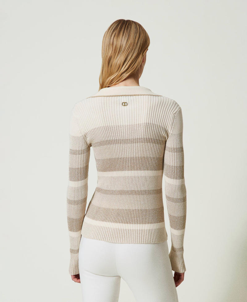 Striped lurex jumper