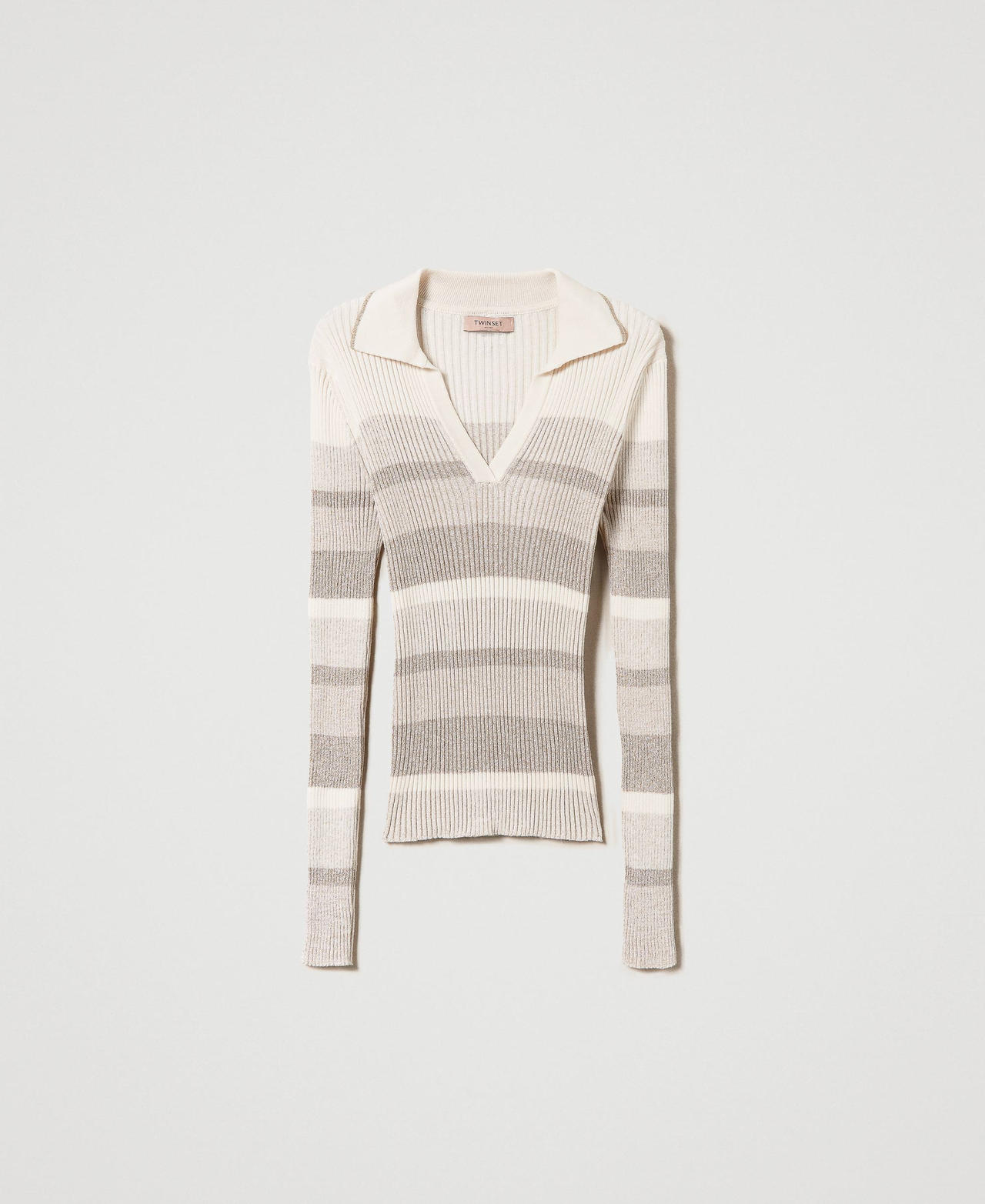 Striped lurex jumper