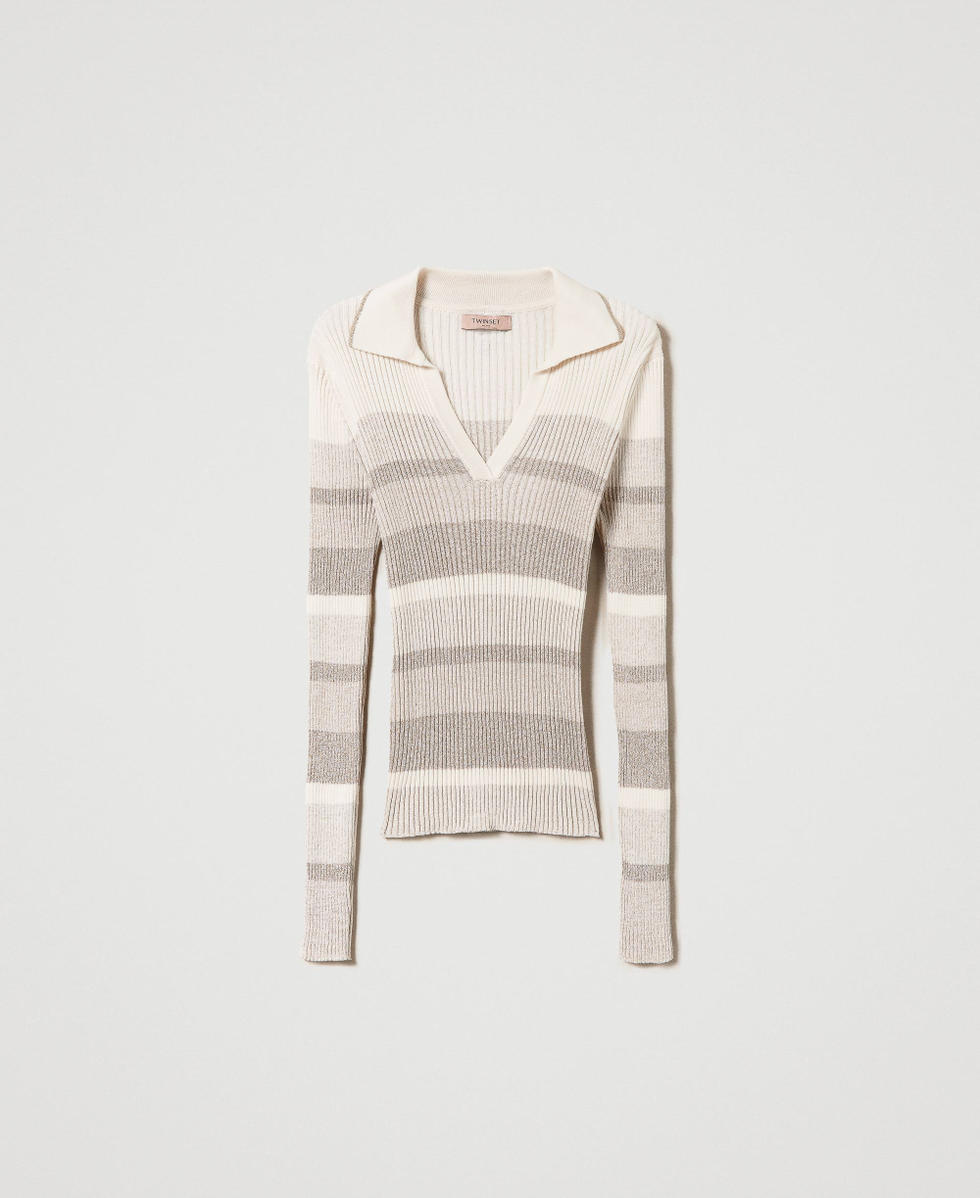 Striped lurex jumper