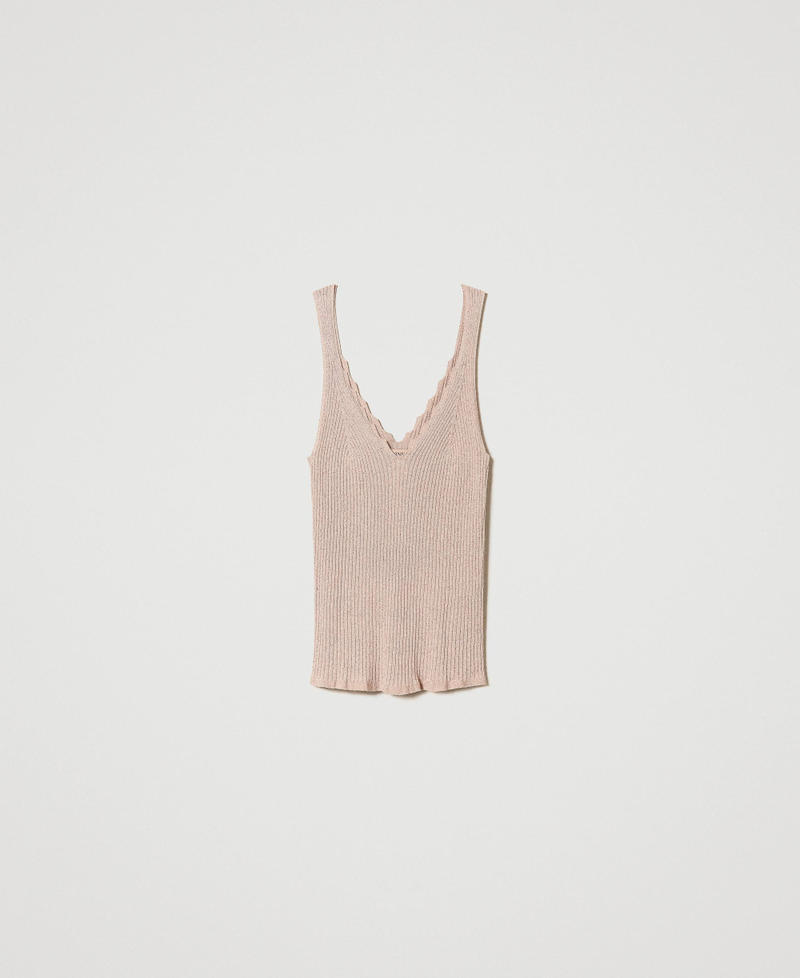 Seamless ribbed knit top
