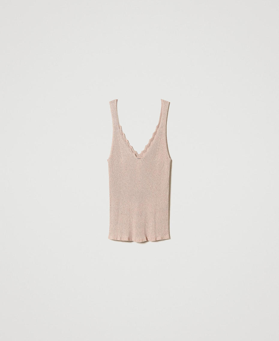 Seamless ribbed knit top
