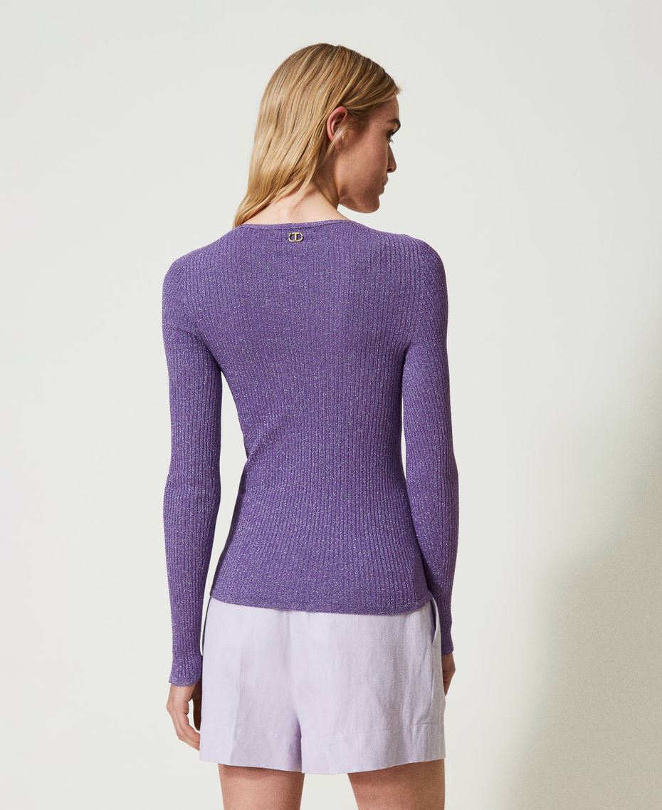Pull sans coutures côtelé