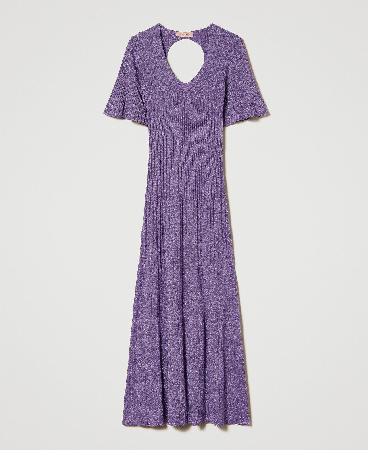 Robe longue en maille côtelée dégradée