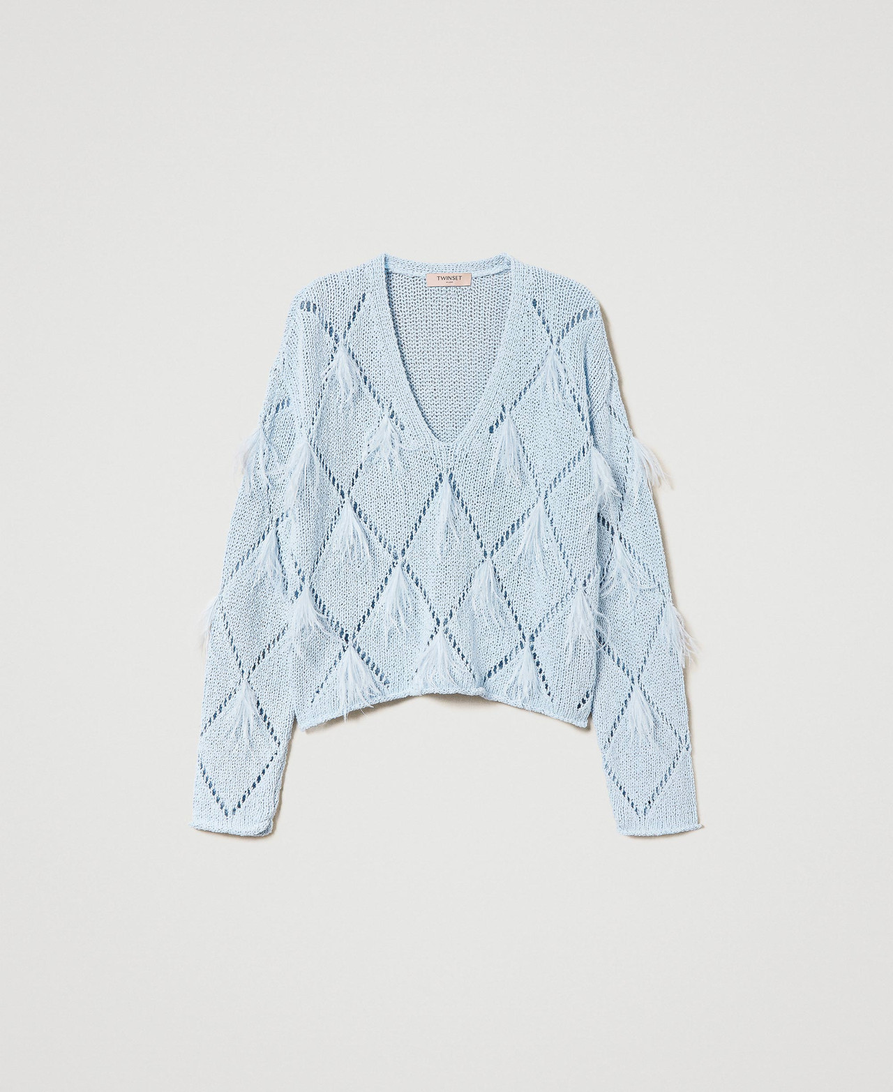 Pull Femme Les Tulipes En Laine Vierge 100% – Taille 42 Bordeaux, Plumes D'autruche, Occasion