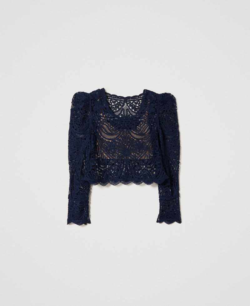 Pull crochet effet dentelle