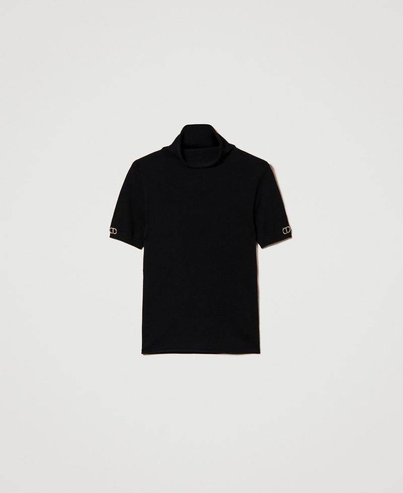 Short sleeve turtleneck jumper Black Woman 241TP3510_00006_S0