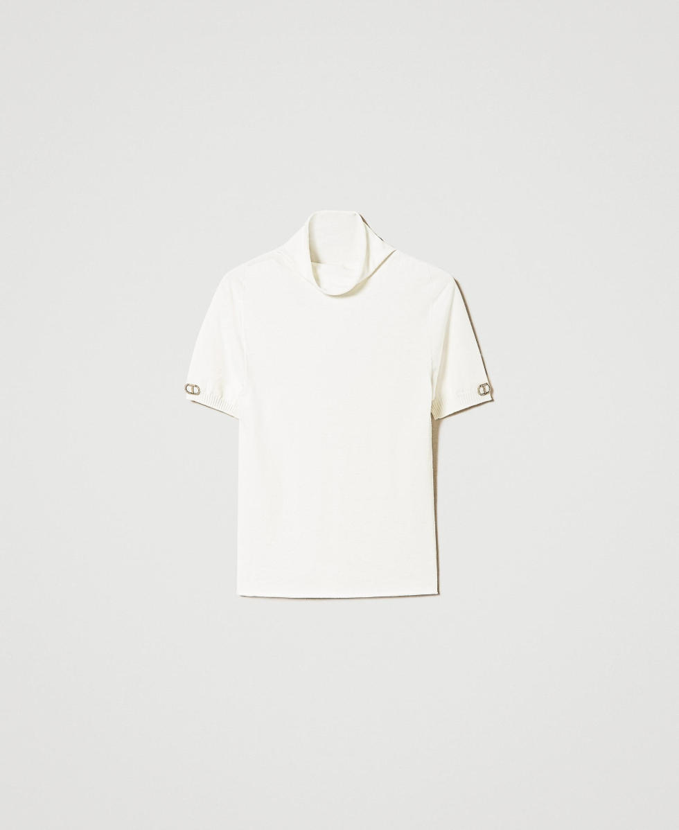 Maglia lupetto a maniche corte Bianco Neve Donna 241TP3510_00282_S0