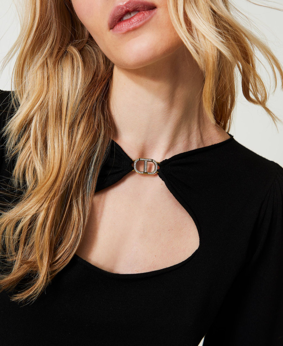Pull double usage avec ajour Noir Femme 241TP3512_00006_06
