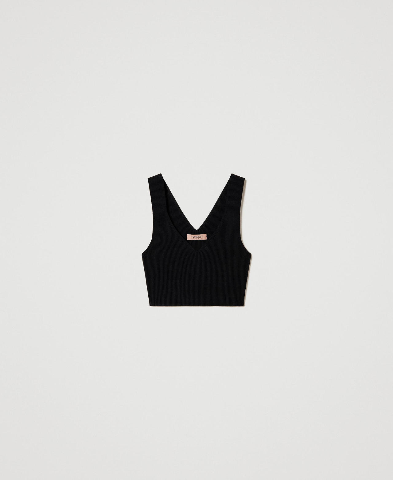 Ribbed cropped top
