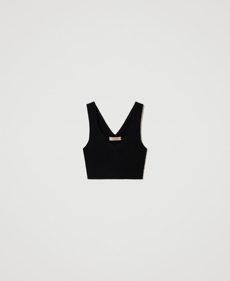 Ribbed cropped top