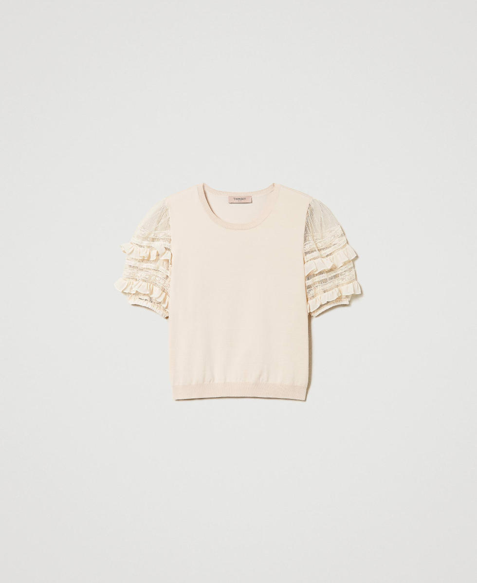 Maglia con maniche in best sale tulle zara