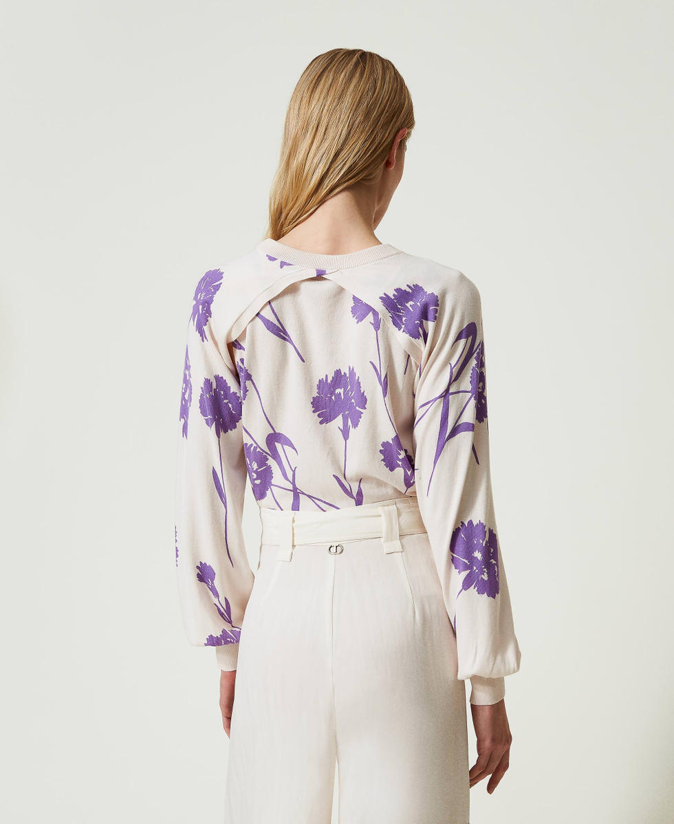 Printed knit shrug and top