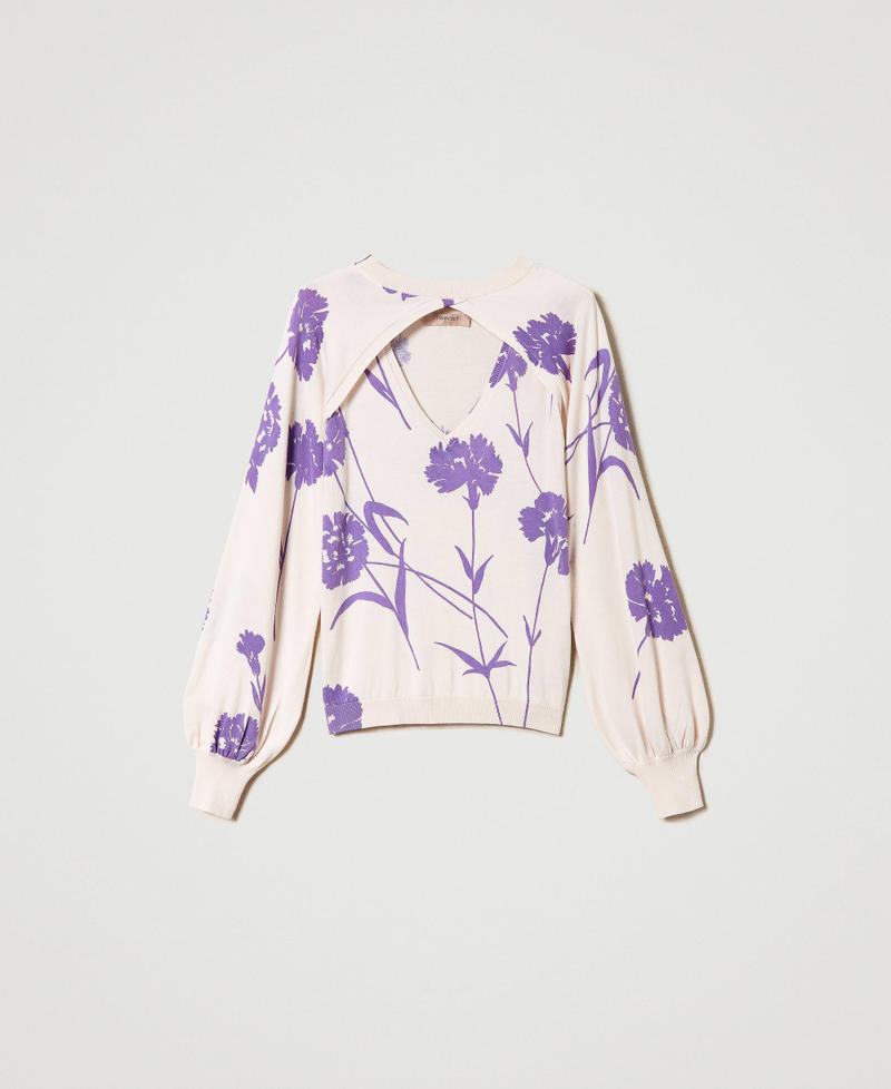 Printed knit shrug and top