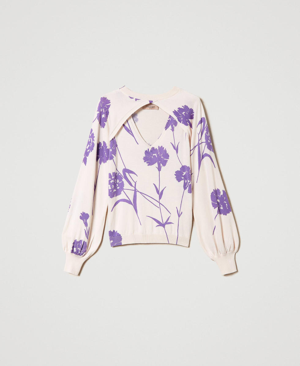 Printed knit shrug and top