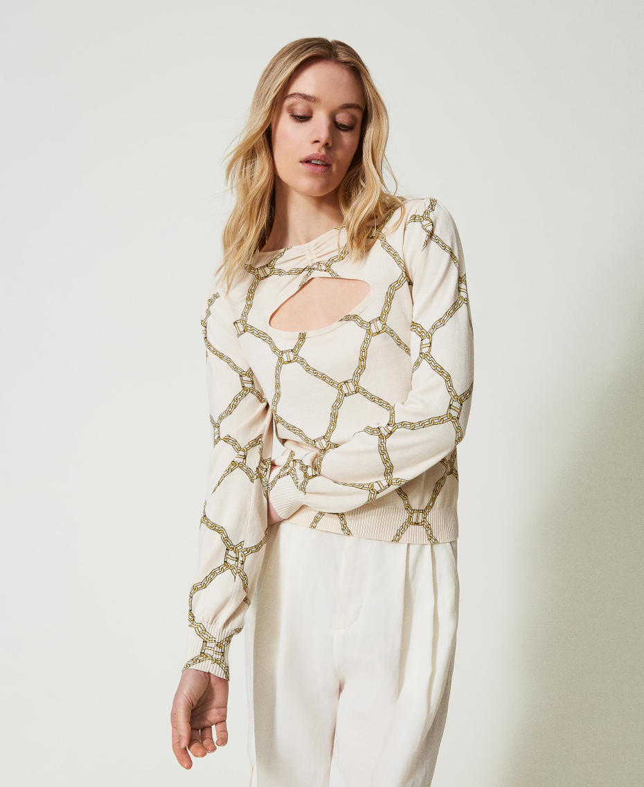 Jumper with chain print